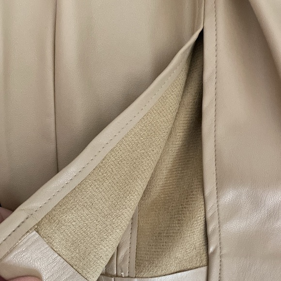 Jason Wu pants tan pleather zip up women’s XL extra large NWT - Picture 7 of 9